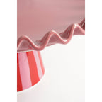 Bella Taartplateau - H13 x Ø30 cm - Keramiek - Roze, Rood