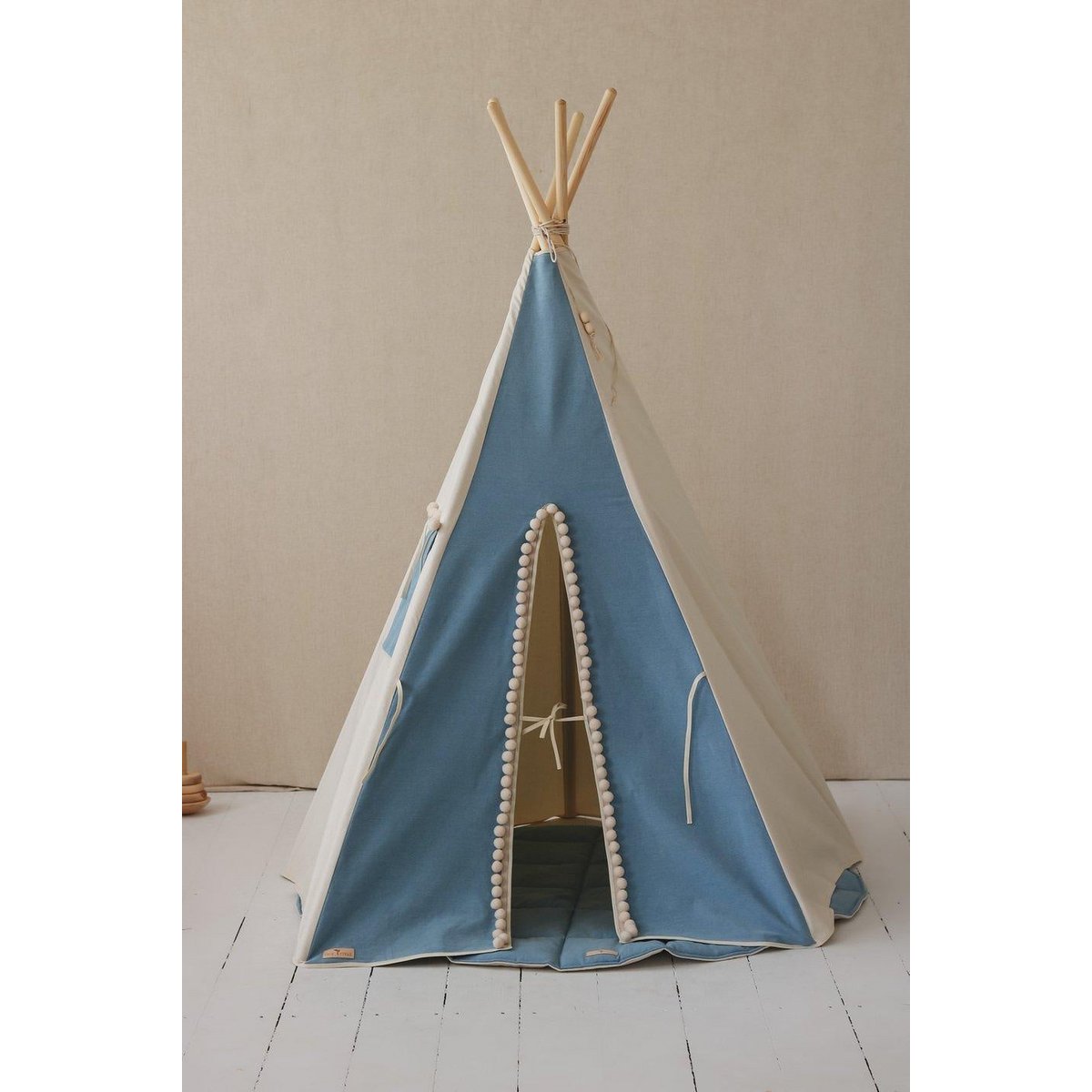 Tipi-tent "Jeans" met pompons
