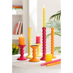 J-Line Kandelaar Mangohout Fuschia