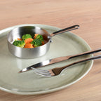 Mini Matte ronde steelpan met lange ronde 10x10x3cm